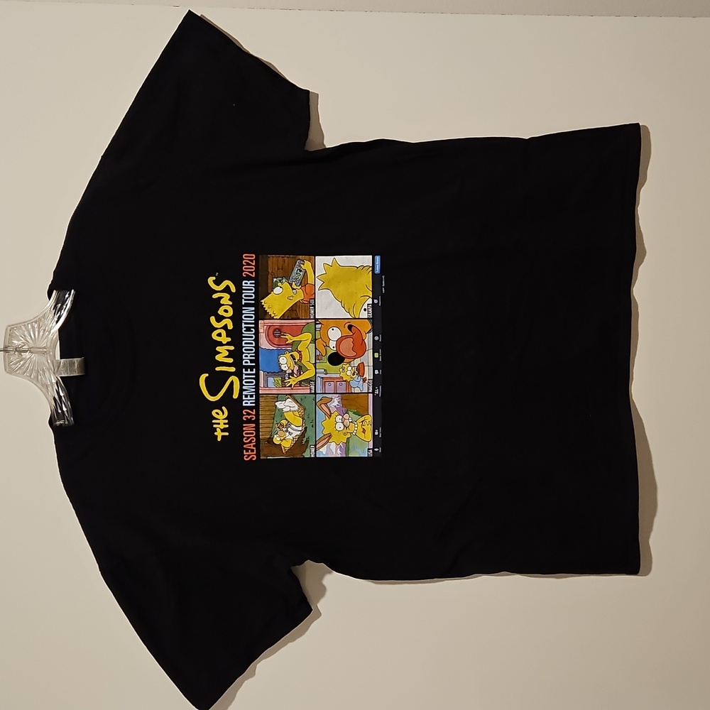 The Simpsons Season 32 Remote Production tour 2020 Graphic Tee Lg. TV Series